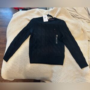 Black Cable Knit Sweater